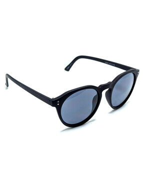 Target 202-07-0166 Modern Gray UV Lens Black Round Unisex Fashion Sunglasses